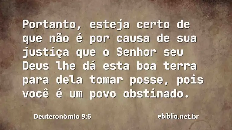 Deuteronômio 9:6