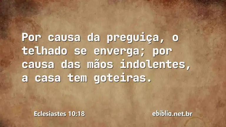 Eclesiastes 10:18