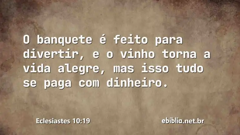 Eclesiastes 10:19