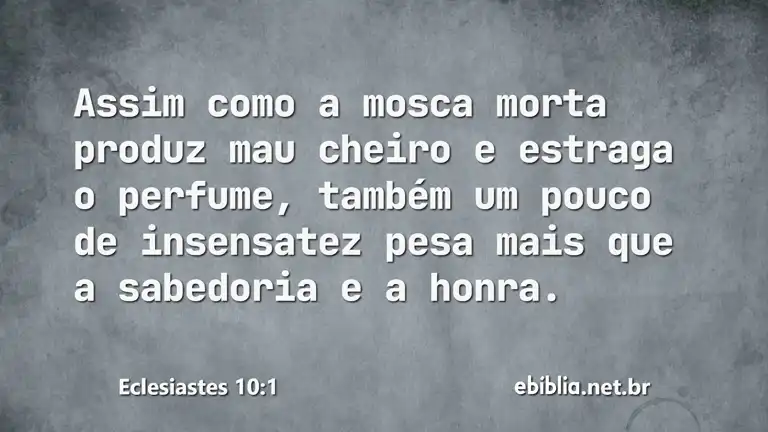 Eclesiastes 10:1