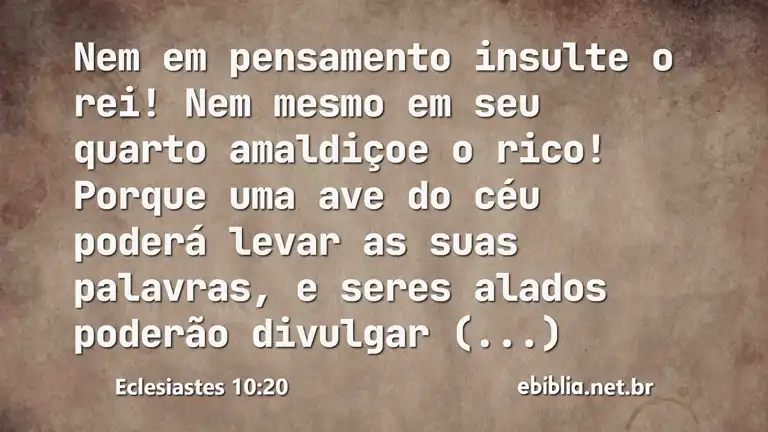 Eclesiastes 10:20