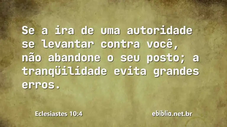 Eclesiastes 10:4