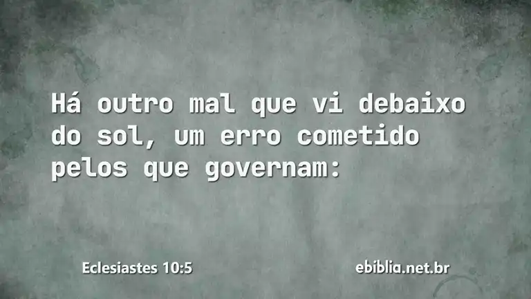 Eclesiastes 10:5