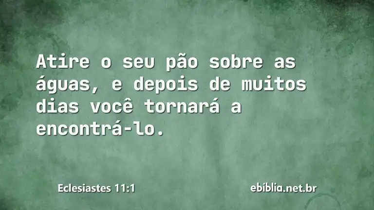 Eclesiastes 11:1