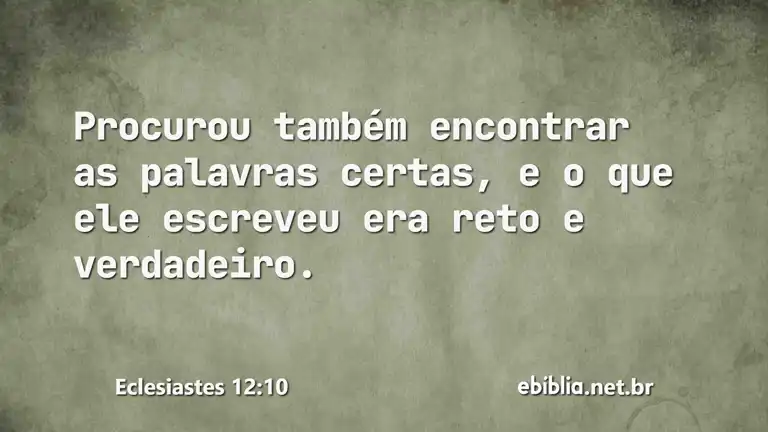 Eclesiastes 12:10