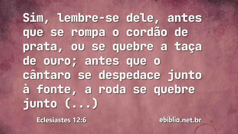 Eclesiastes 12:6