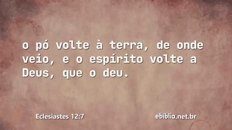 Eclesiastes 12:7