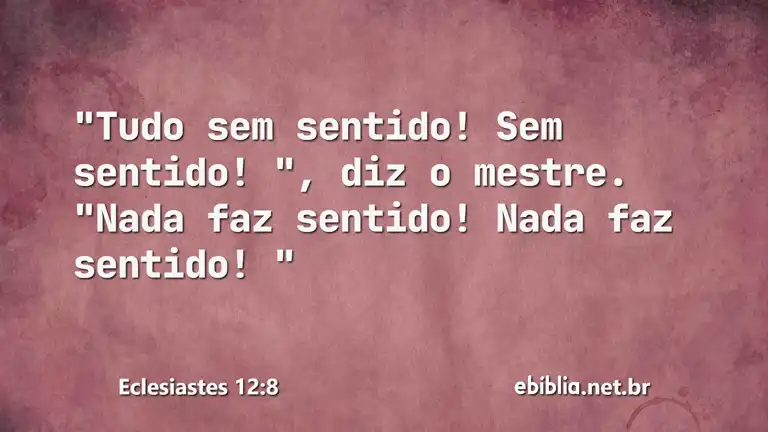 Eclesiastes 12:8