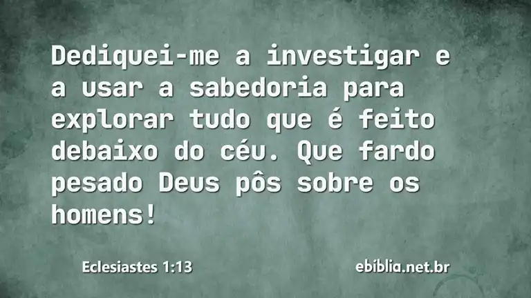 Eclesiastes 1:13