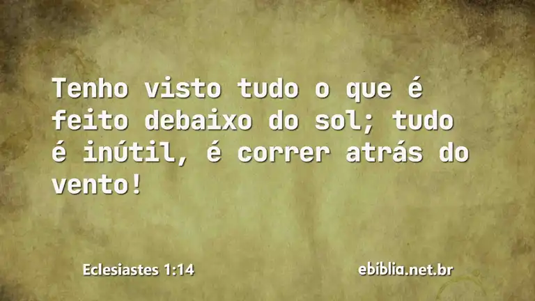 Eclesiastes 1:14