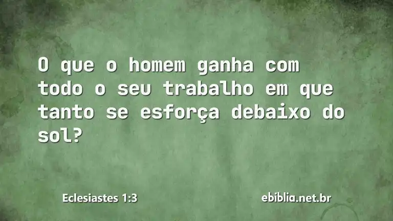 Eclesiastes 1:3