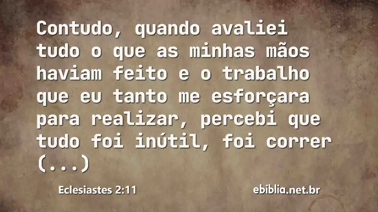 Eclesiastes 2:11