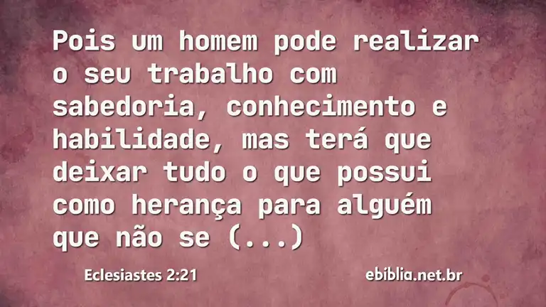 Eclesiastes 2:21