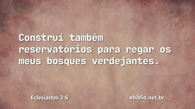 Eclesiastes 2:6