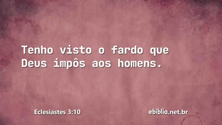 Eclesiastes 3:10