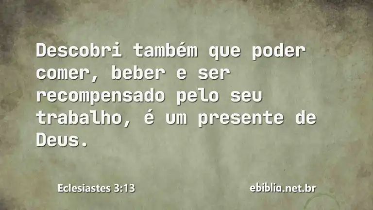 Eclesiastes 3:13