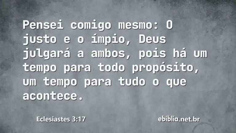 Eclesiastes 3:17