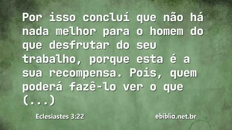 Eclesiastes 3:22