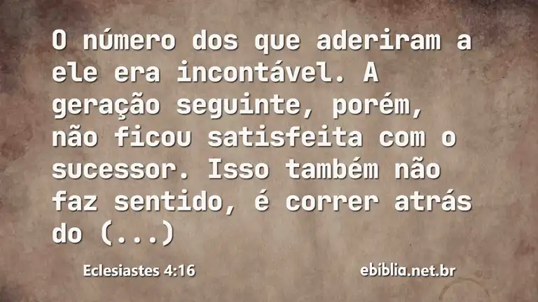 Eclesiastes 4:16