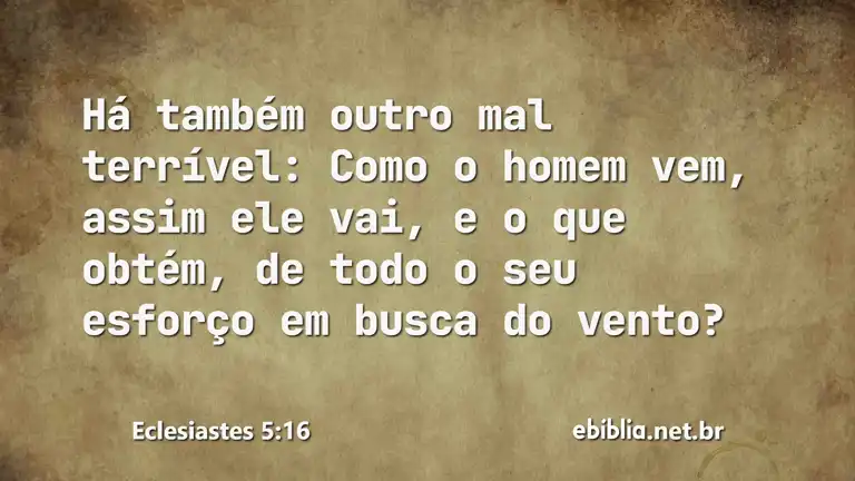 Eclesiastes 5:16