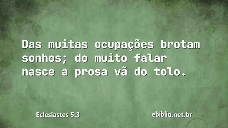 Eclesiastes 5:3