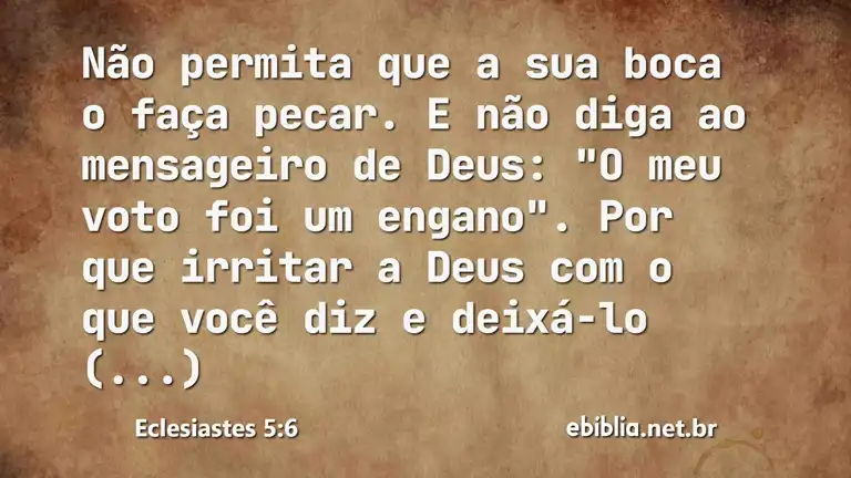 Eclesiastes 5:6