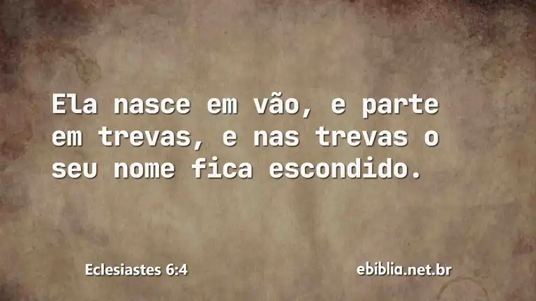 Eclesiastes 6:4