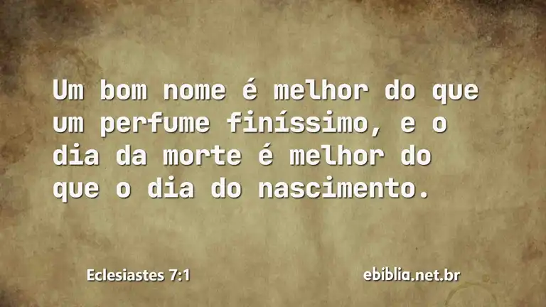 Eclesiastes 7:1