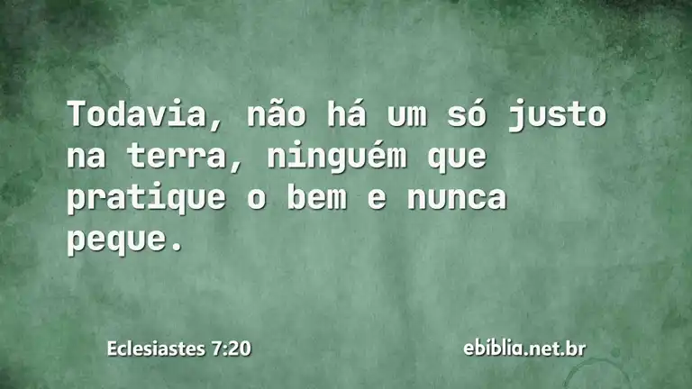 Eclesiastes 7:20