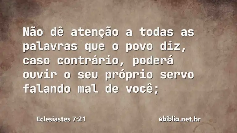 Eclesiastes 7:21