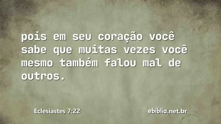 Eclesiastes 7:22