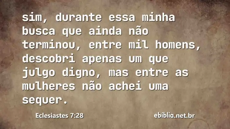 Eclesiastes 7:28