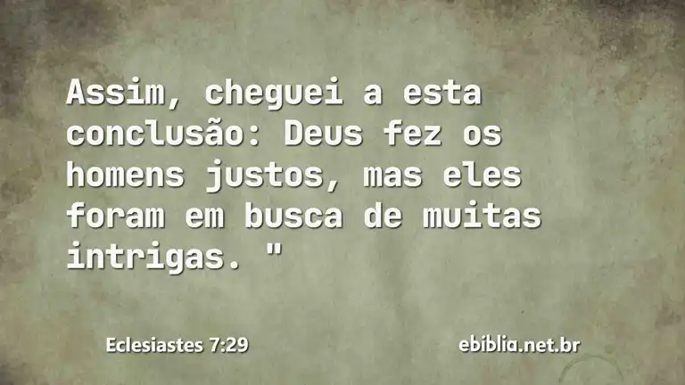 Eclesiastes 7:29