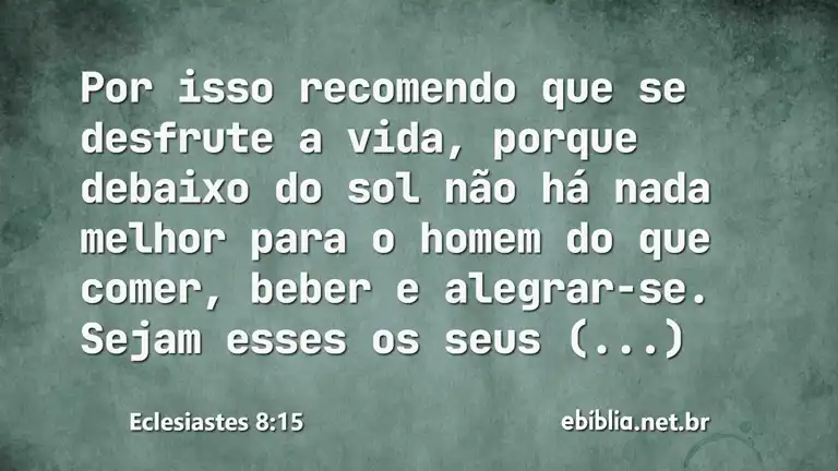 Eclesiastes 8:15