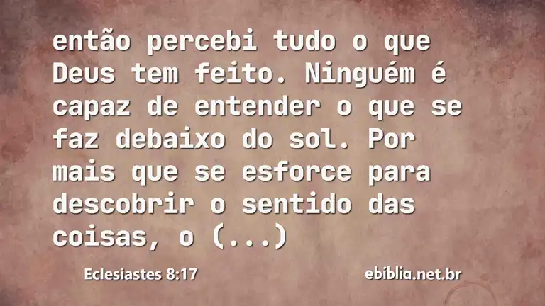 Eclesiastes 8:17