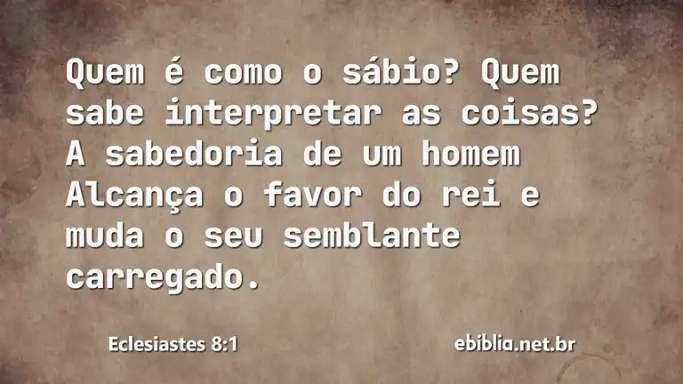 Eclesiastes 8:1