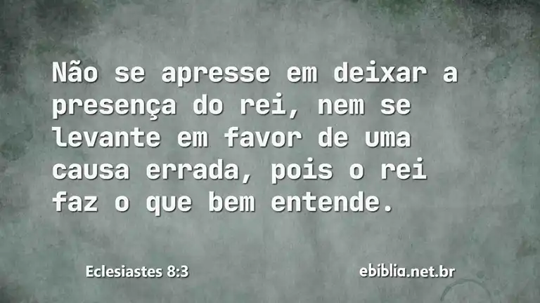 Eclesiastes 8:3