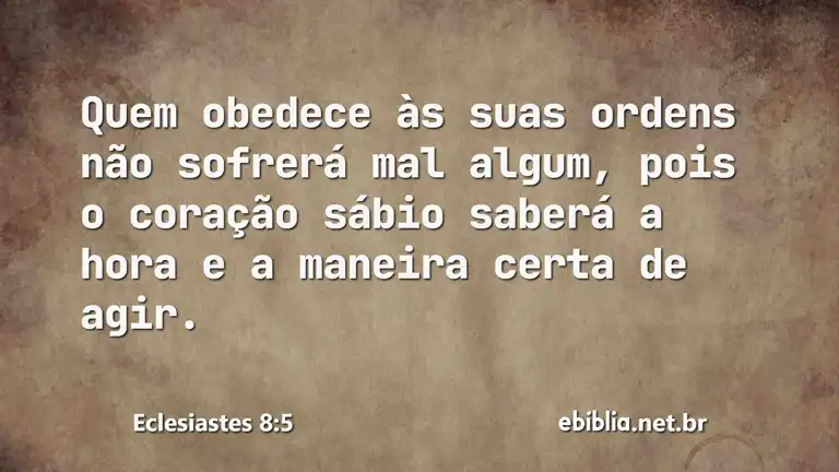 Eclesiastes 8:5