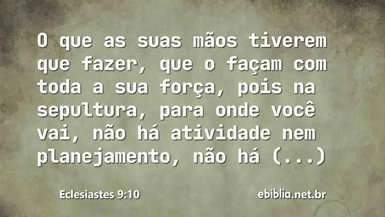 Eclesiastes 9:10