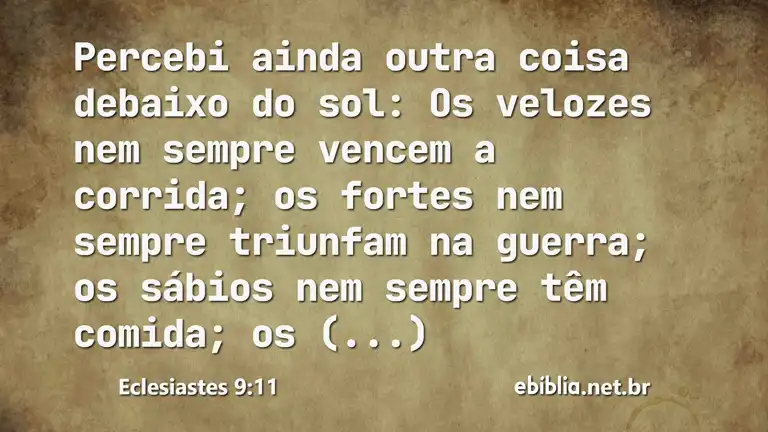 Eclesiastes 9:11