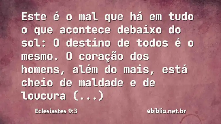 Eclesiastes 9:3