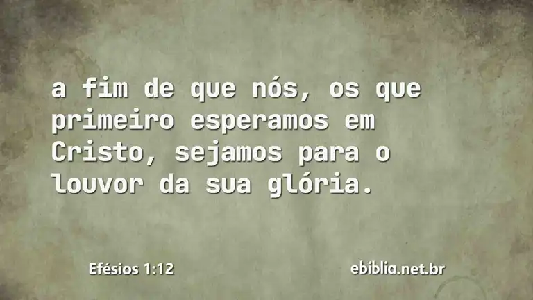 Efésios 1:12