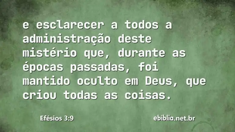 Efésios 3:9