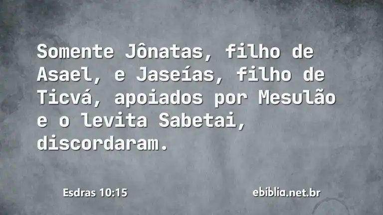 Esdras 10:15