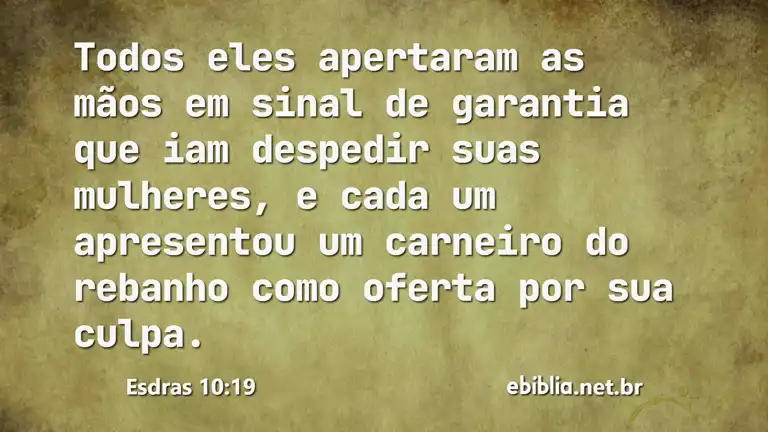 Esdras 10:19