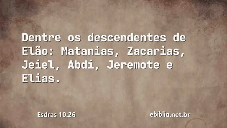 Esdras 10:26