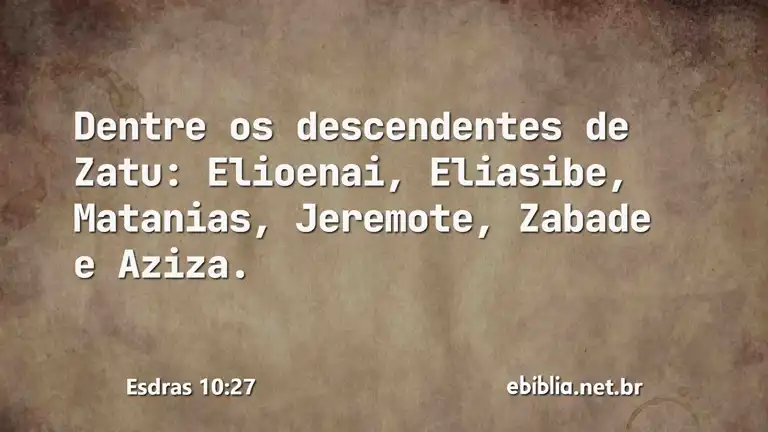 Esdras 10:27