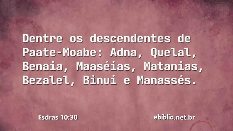 Esdras 10:30