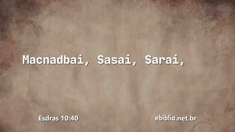 Esdras 10:40