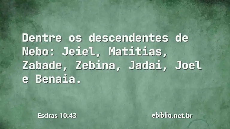 Esdras 10:43